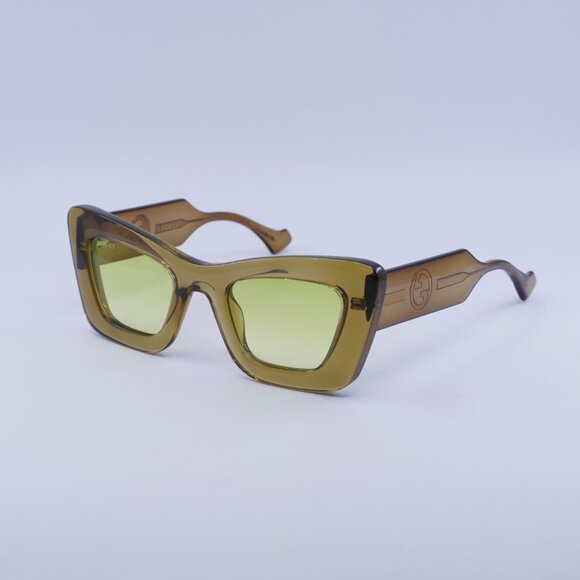 ?️ New Gucci GG1552S 004 Sunglasses - Brown Frame, Light Green Lenses main image 10